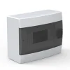 Coffret électrique en saillie 8 modules Tableau électrique nu blanc fumé, 215,5 x 173,5 x 104,5 mm, HOROZ