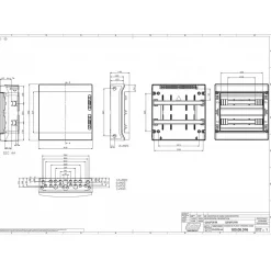 Coffret électrique étanche Pour L'extérieur Ip65 - 2 Rangées De 18 Modules - Hxlxp 436x418x148mm Ide Ecology