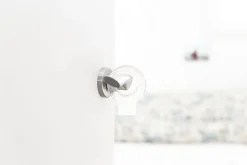 Coin de porte lock Rei transparent ⌀8,2x H.1,5 cm