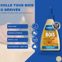 Colle à bois Cyanolit 125g collage renforcé