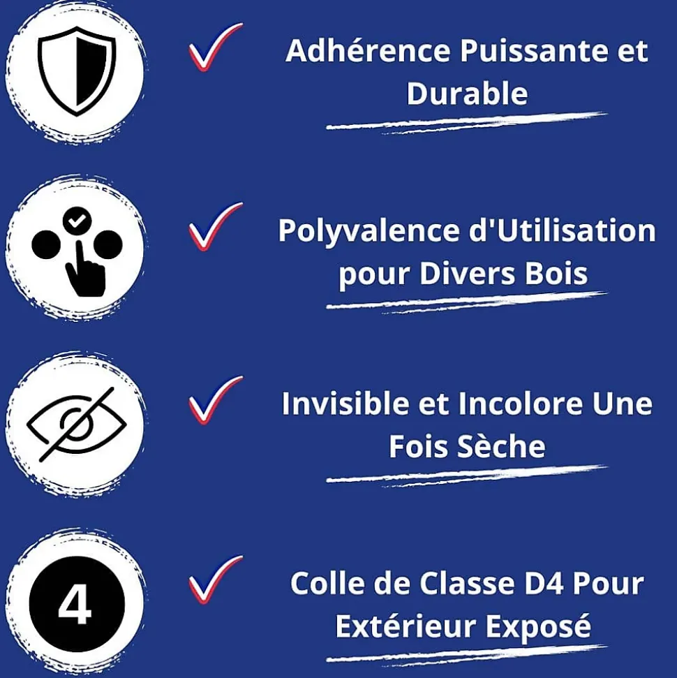 Colle Bois Exterieur - 1 L - Codeve Bois - Pour L'assemblage De Votre Bois Soumis à L'eau Et à L'humidité En Extérieur.