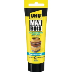 Colle à bois UHU transparente , tube 85g
