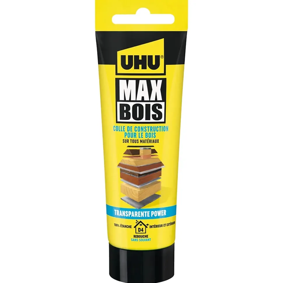 Colle à bois UHU transparente , tube 85g