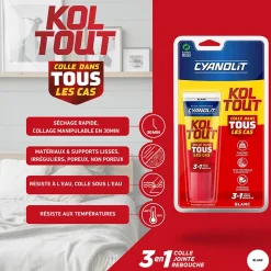 Colle Cyanolit Koltout blanc express 50 ml