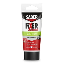Colle de fixation Sader Fixer Sans Percer Tous Travaux intérieur/extérieur transparent tube 50g