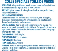 Colle en Pâte pour Toiles de Verre Semin, Prête à l'Emploi, Seau de 10 kg