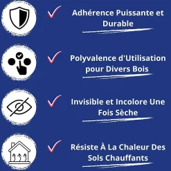 Colle Parquet - 1 L - Codeve Bois - Pour L'assemblage De Votre Parquet, Plancher, Escalier Ou Autre Sol En Bois.