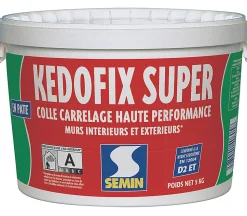 Colle pour Carrelage Haute Performance Kedofix Semin, Prêt à l'emploi, Intérieur/extérieur, seau de 5 kg