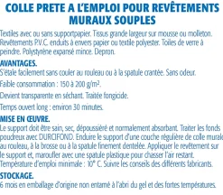 Colle pour Toiles de Verre et Revêtements Muraux Légers Semin Sem Murale, Prêt à l'Emploi, Seau 5 kg