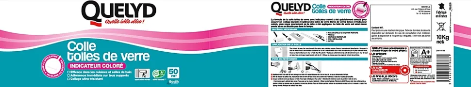 Colle toile de verre Quelyd pâte avec indicateur coloré 10kg