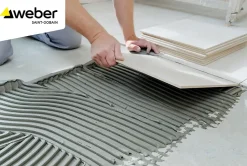Colle tous carreaux neufs et réno gris Weber 25kg