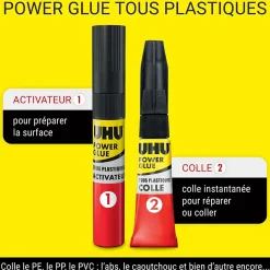 Colle UHU Power glue tous plastiques format gel