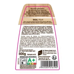Colle vinylique type D3 renforcée en fibres naturelles Cyanolit bois et dérivés 500g