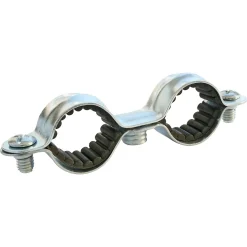 Collier de fixation double isophonique pour tube Ø16 mm, lot de 2