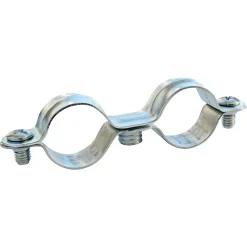 Collier de fixation double pour tube Ø14 mm, lot de 2