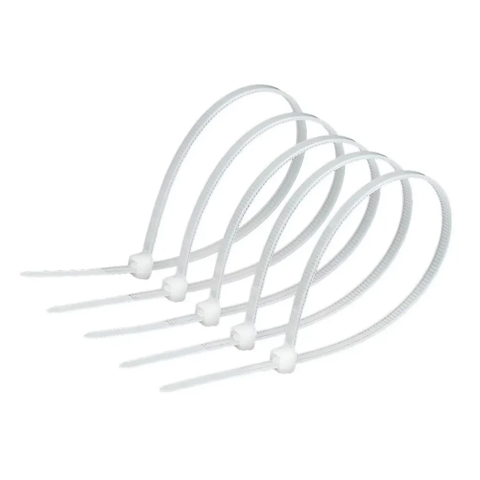 Colliers de serrage colliers de câblage sans halogène 2,5 x 80 mm blancs EDO777778 lot de 100 pcs