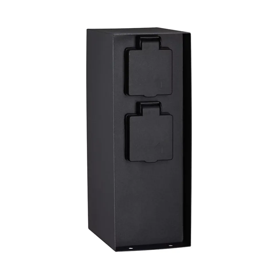 Colonne de prises Rio Interrupteur crépusculaire IP44 Anthracite