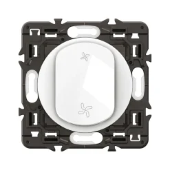 Commande poussoir de VMC Legrand Céliane blanc