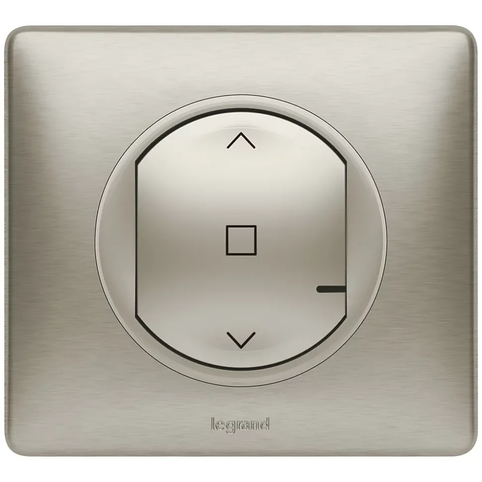 Commande sans fil pour interrupteur filaire de volet roulant connecté Céliane with Netatmo titane
