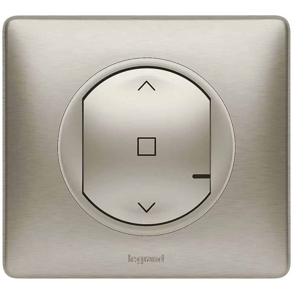 Commande sans fil pour interrupteur filaire de volet roulant connecté Céliane with Netatmo titane