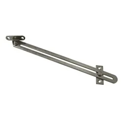 2 Compas coulisseaux à glissière droite/gauche acier nickelé L.200 mm x l.17 mm
