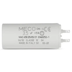 Condensateur ALLOTECH MECO 3,5 µF universel (CMI4 354) fond plat et cosses pour moteur de store et électroménager
