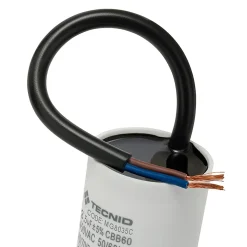 Condensateur de démarrage pour moteurs électriques, 450V, capacité : 3,5 microfarad, avec câble de 15cm