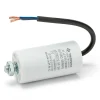 Condensateur de démarrage pour moteurs électriques, 450V, capacité : 60 microfarad, avec câble de 15cm