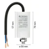 Condensateur de démarrage pour moteurs électriques, 450V, capacité : 1,5 microfarad, avec câble de 15cm
