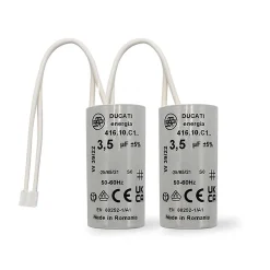 2 Condensateurs, 3,5 uF, à Connecteurs, pour Moteur Volet Roulant Bubendorff