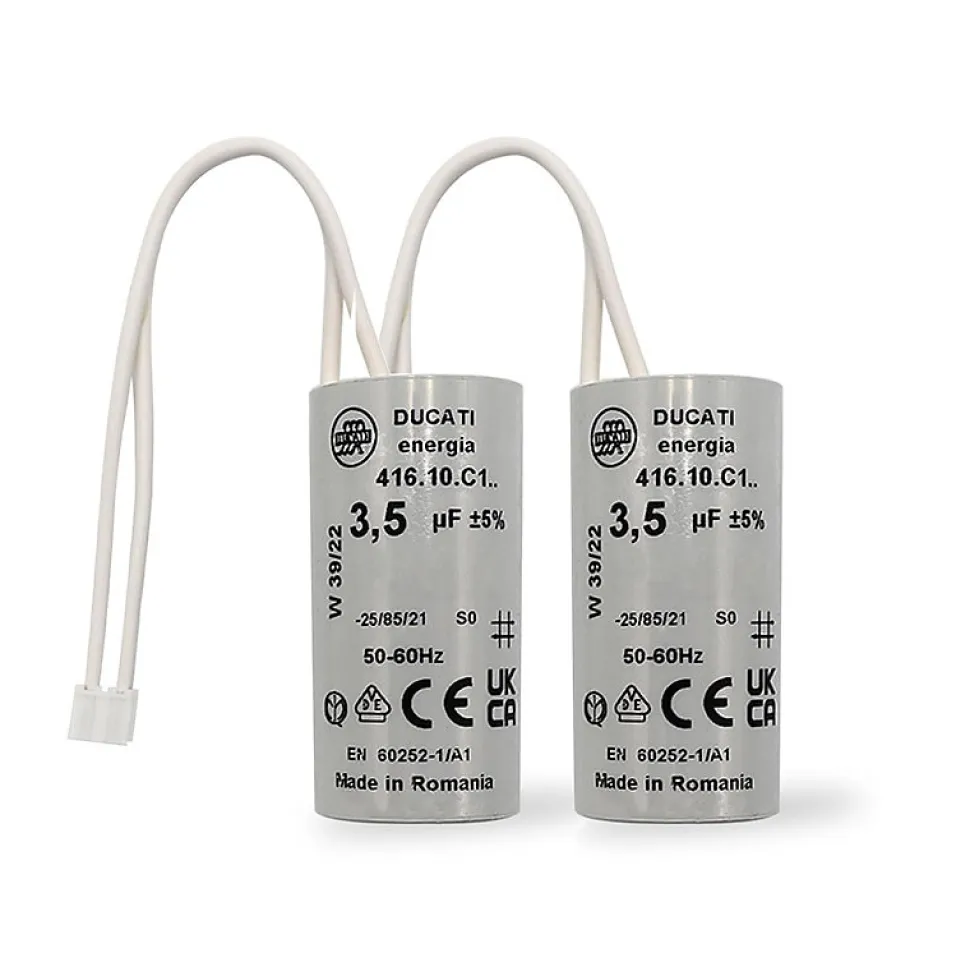 2 Condensateurs, 3,5 uF, à Connecteurs, pour Moteur Volet Roulant Bubendorff