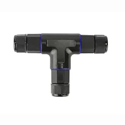 Connecteur de câble étanche en T IP68 3 fils noir
