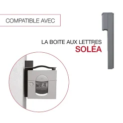 Console murale à visser Soléa Gris mat 7037 M