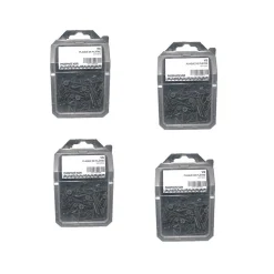 4 Coques de 100 Vis Plaque de Plâtre Tête Trompette Phillips 3.5 x 45 mm - Phosphaté Noir - D-Work