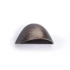 Coquille en Zamak avec finition en cuir vieilli, dimensions: 60x30x26mm et inserts: 32mm-
