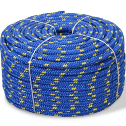 Corde de bateau Polypropylène 12 mm 50 m Bleu
