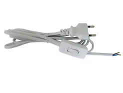 Cordon de lampe avec interrupteur blanc Diall 2m