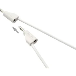 Cordon de mesure ultra-flexible 4 mm banane mâle - 10 A, accessoire de mesure pour électricien, garantie 3 ans.