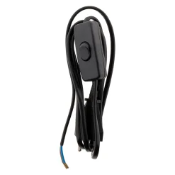 Cordon + interrupteur luminaire 1,5m - Noir - Zenitech