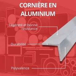 Corniere inegale alu 60x40 ep 4 mm, Longueur : 3 metres - Comment Fer