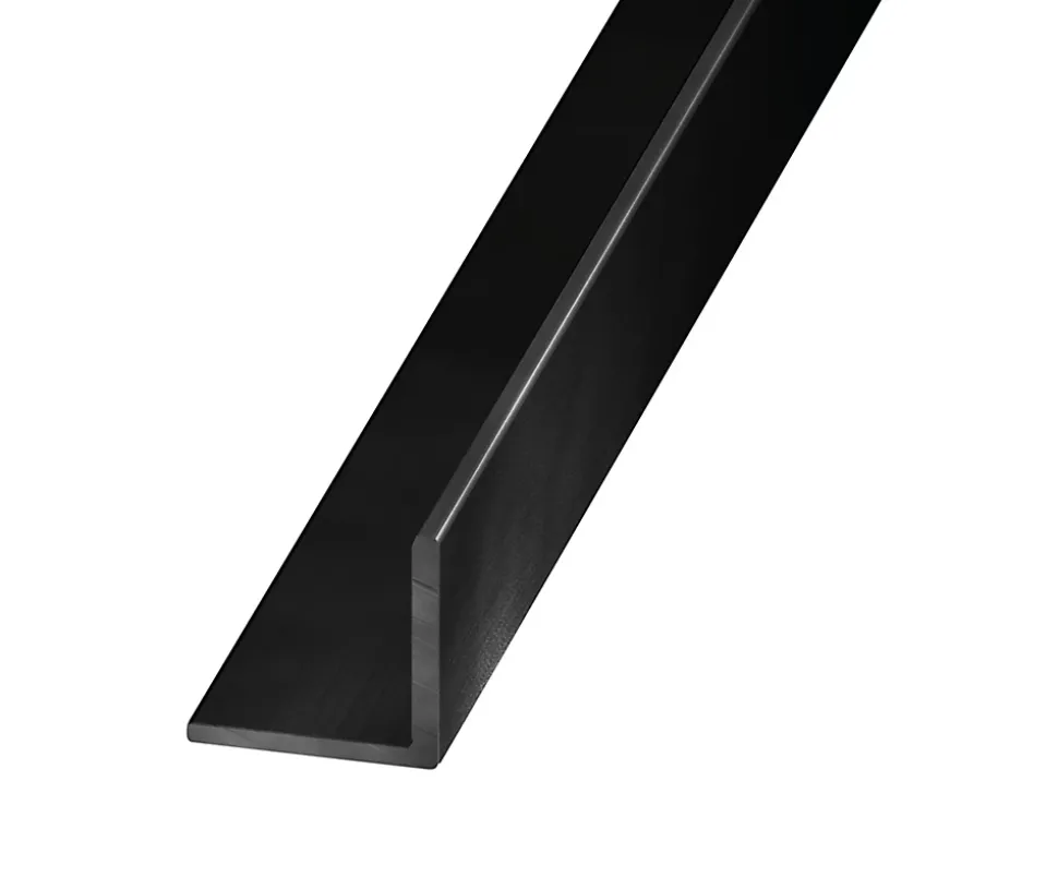 Cornière aluminium brossé noir 20 x 20 mm, 2,5 m