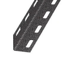 Cornière perforée acier laqué gris martelé 27x27mm,2 m