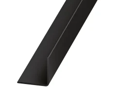 Cornière PVC noir 15 x 15 mm, 2 m Polychlorure de vinyle (PVC)