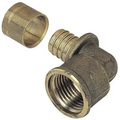 Coude femelle fixe et raccord à glissement PER D12 3/8'' - GARIS - 2307-12-12