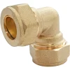 Coude égal bicône à bague laiton pour tube cuivre Ø14