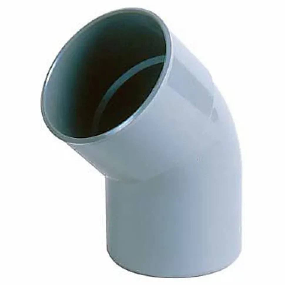 Coude pvc mâle femelle Fitt45° ø125 mm Fitt