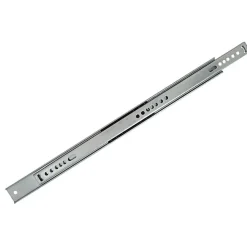 2 coulisses billes latérales Diall acier zingué L.379 x h.17 mm