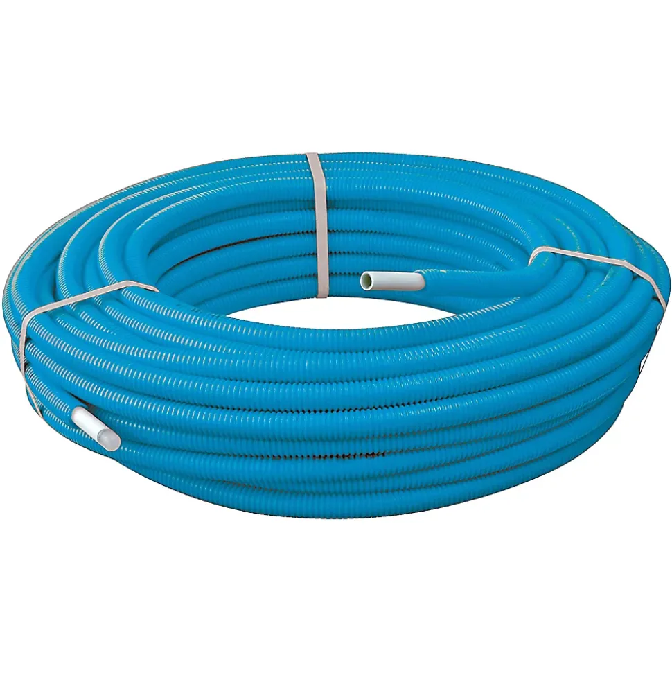 Couronne tube Multicouche prégainé bleu Ø16 longueur 25 mètres