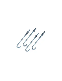 Crosse ancrage M18X357 Filetée sur 150 +2 Ecrou +2 Rondelle Acier zingué - 1 pièce