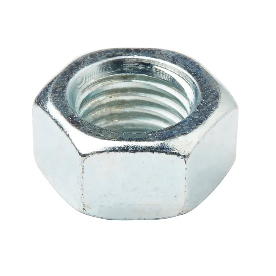 Écrous hexagonaux en acier zingué ø 20 - 10 pièces